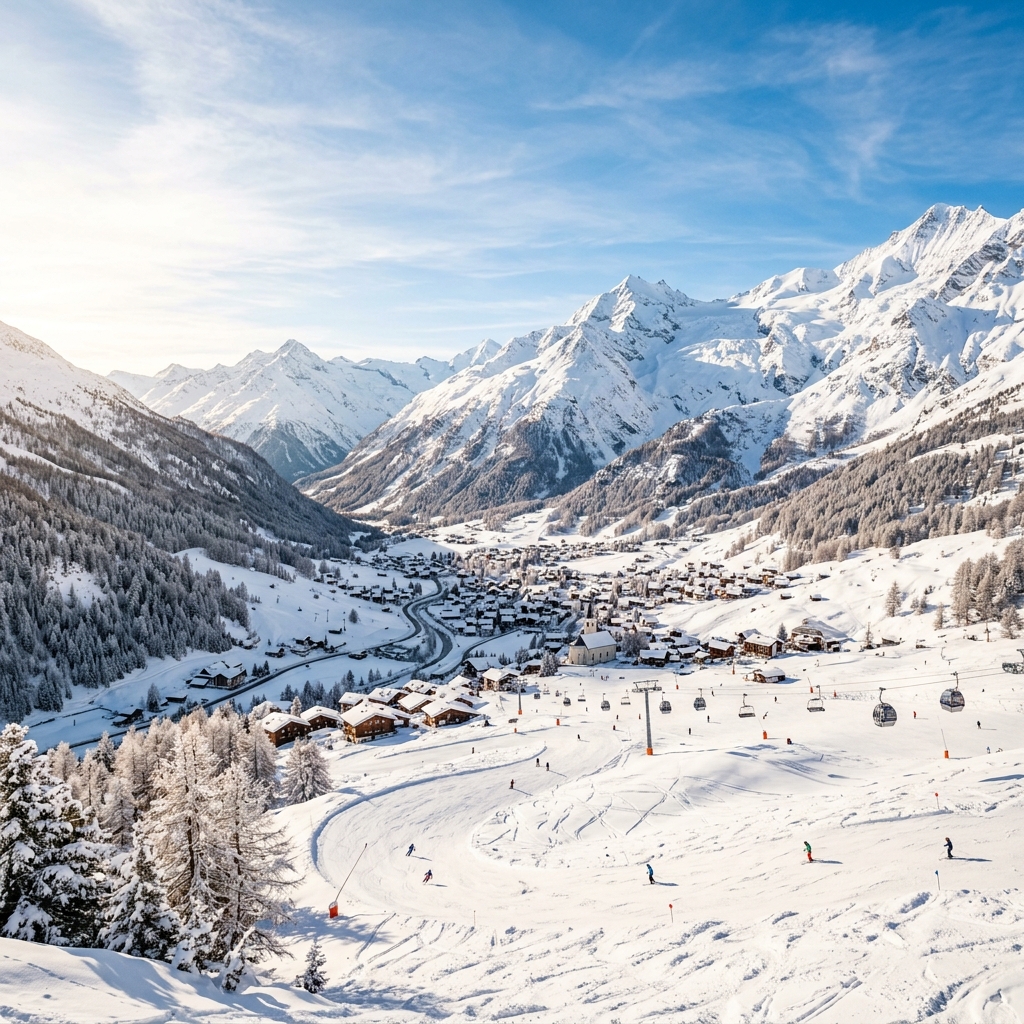Winterlandschaft Saas-Almagell